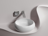 Умывальник чаша накладная круглая (цвет Белый Матовый) Element 360x360x120мм - Gidratop.ru изображение