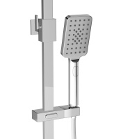 LUCE Душевая стойка со смесителем для ванны, верхним и ручным душем, хром LUC-VSCM-CRM - Gidratop.ru изображение