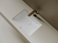 Раковина встраиваемая снизу Ceramicanova Era, с отверстием слива - перелива 515x380x195 мм, белый, арт.CN15001 - Gidratop.ru изображение