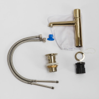 UNO Смеситель для раковины с донным клапаном, золото UNO-LVM-ORO - Gidratop.ru изображение