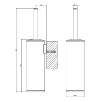 GESSI Rilievo ершик настенный, цвет: nero XL - Gidratop.ru изображение