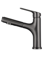 Смеситель для раковины с выдвижным изливом WONZON & WOGHAND, Темный графит (WW-AE4151-BGG) - Gidratop.ru изображение