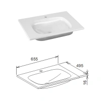 Раковина Keuco Royal Universe 32751316501 65.5 см 1 отверстие под смеситель, белый - Gidratop.ru изображение