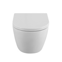 UNO Чаша унитаза подвесного c креплением и сиденьем дюропласт soft close BB3105CHR/SC - Gidratop.ru изображение