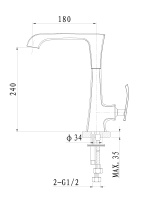 Смеситель для кухни WONZON & WOGHAND TRIUMPH, Хром (WW-562101-CR) - Gidratop.ru изображение