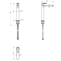 Смеситель для раковины высокий WONZON & WOGHAND, Темный графит (WW-H1034-BGG) - Gidratop.ru изображение