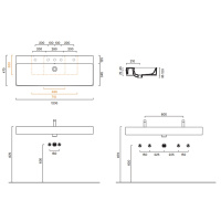 Catalano Premium Раковина 120*47, цвет белый глянцевый - Gidratop.ru изображение
