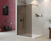 душевая перегородка CEZARES LIBERTA-L-1-110-120-BR-NERO - Gidratop.ru изображение