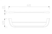 Полотенцедержатель двойной ABBER Nord AA1553B черный матовый - Gidratop.ru изображение