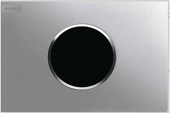Клавиша смыва Geberit Sigma 115.907.KL.1 Type 10, для унитаза, бесконтактная, сенсорная, 230В, двойной смыв, пластик, белый/матовый хром