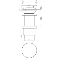 Gessi  автоматический донный клапан ldquo;StopGo для раковины без перелива, цвет Copper PVD - Gidratop.ru изображение