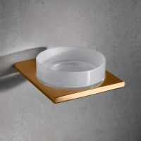 Чаша хрустальная для мелочей Keuco Edition 400 11549039000, держатель бронза шлифованная - Gidratop.ru изображение