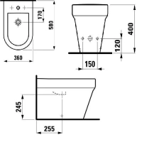 Биде Laufen Form 8.3167.1.000.304.1 напольное - Gidratop.ru изображение