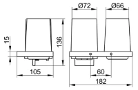 Держатель двойной Keuco Edition 400 11153139000 со стаканом и дозатором жидкого мыла, хром - Gidratop.ru изображение