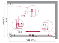 Душевой уголок BelBagno ACQUA-AH-1-100/90-C-Cr - Gidratop.ru изображение