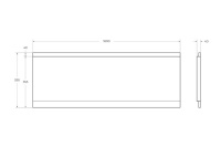 Передняя панель для акриловой ванны CEZARES EMP-160-SCR-W37 - Gidratop.ru изображение