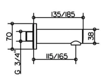 Излив для ванны Keuco Plan 54945 010000, хром - Gidratop.ru изображение