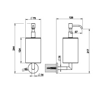 Gessi Anello дозатор для жидкого мыла настенный белый, цвет: хром - Gidratop.ru изображение