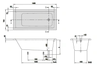 Акриловая ванна Villeroy&Boch Targa Plus Solo 150 х 70 см, UBA150NES2V01 - Gidratop.ru изображение