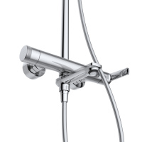 LUX-CVD-01 Душевая стойка со смесителем и изливом, хром - Gidratop.ru изображение