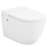 Комплект ABBER подвесной унитаз Bequem AC1108P белый с импульсным смывом с инсталляцией AC0101P - Gidratop.ru изображение