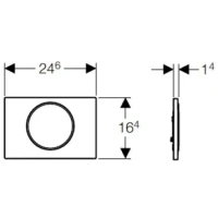 Клавиша Geberit Sigma Type 10 115.758.KJ.5, одинарный смыв, рамка-белая/кнопка-белая/кольцо-глянцевый хром - Gidratop.ru изображение