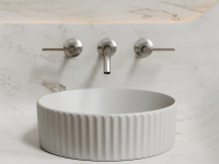 Умывальник чаша накладная круглая (цвет Серый Матовый) Element 360x360x115мм - Gidratop.ru изображение