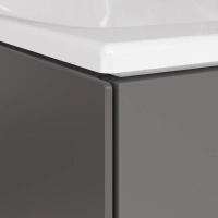 Тумба под раковину Keuco Stageline 32822290001, 46 см, петли слева, цвет инокс матовый - Gidratop.ru изображение