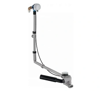 Слив-перелив Geberit для ванны, с наливом, удлинённый, хром, 150.711.21.6