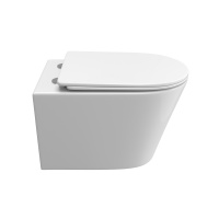 TRE-TOR Унитаз подвесной, безободковый, с системой смыва "Торнадо", с сиденьем soft close, BB5180CH-TOR/SC - Gidratop.ru изображение