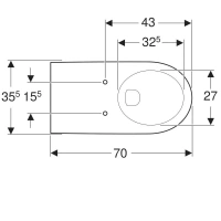 Подвесной унитаз Geberit Renova Comfort 208520000, белый - Gidratop.ru изображение