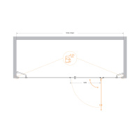 Душевая дверь CEZARES VERONA-W-B-13-100+60/40-C-Cr - Gidratop.ru изображение