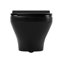 Унитаз подвесной безободковый BelBagno SELA, черный BB3201CHR-MB/BB3201SC-MB - Gidratop.ru изображение