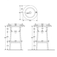 Консоль с керамической раковиной ABBER Bequem AC2130MK хаки матовый - Gidratop.ru изображение
