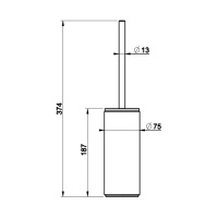 Gessi Tondo ершик настенный черный, цвет: хром - Gidratop.ru изображение