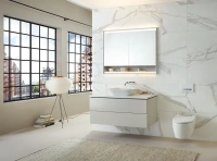 Подвесной безободковый унитаз Geberit One, с технологией смыва TurboFlush, крышка микролифт с белой вставкой, 500.201.01.1 - Gidratop.ru изображение