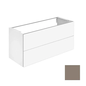Тумба под раковину Keuco Plan 32983140000, 120 см, подвесная, 2 ящика, цвет трюфель глянцевый