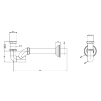 Gessi  сифон на 1 1/4, цвет: Finox Brushed Nickel - Gidratop.ru изображение
