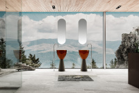 Раковина отдельностоящая прозрачная ABBER Kristall AT2703Black-Opal черный/коричневый - Gidratop.ru изображение