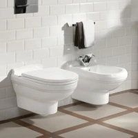 Биде Villeroy & Boch Hommage подвесное, 7441B0, белый альпин/старвайт - Gidratop.ru изображение