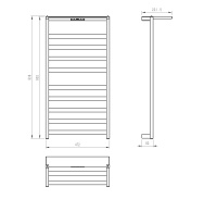 Полотенцесушитель электрический WONZON & WOGHAND FRANKFURT, Черный матовый (WW-1029-MB) - Gidratop.ru изображение