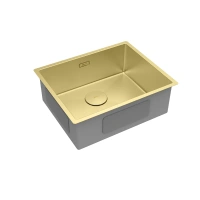 Кухонная мойка Lemark Olanga 540 9938126, 54 см, нержавеющая сталь, PVD-nano покрытие, золото светлое - Gidratop.ru изображение