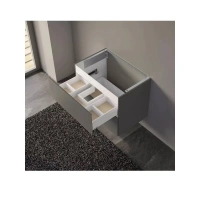 Тумба под раковину Keuco Plan 32953290000, 65 см, подвесная, 2 ящика, цвет инокс матовый петроль - Gidratop.ru изображение