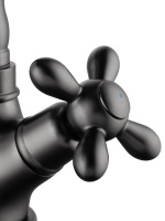 Смеситель для раковины WONZON & WOGHAND RETRO, Темный графит (WW-88139020-BGM) - Gidratop.ru изображение