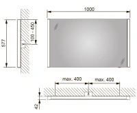 Зеркало Keuco Royal Reflex New 14296 003000 100x57.7x4.2 см со светодиодной подсветкой - Gidratop.ru изображение
