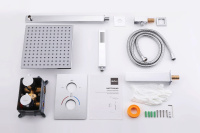 Душевая система ABBER Weiss Insel AF8050 скрытого монтажа с изливом, термостат, хром - Gidratop.ru изображение