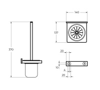 MAXIMA CZR-F-8923 Щетка для унитаза - Gidratop.ru изображение