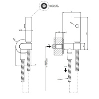 GESSI ELEGANZA гигиенический душ с настенным держателем с подводом воды и шлангом 1250 мм., цвет Copper PVD - Gidratop.ru изображение