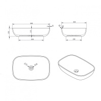 Раковина накладная ABBER Stein AS2620 белая матовая - Gidratop.ru изображение