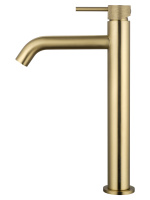 Смеситель для раковины высокий WONZON & WOGHAND, Брашированное золото (WW-H1062-BG) - Gidratop.ru изображение